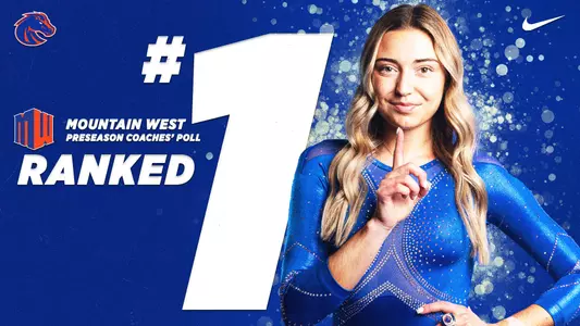 MW Preseason Poll graphic for gymnastics featuring Blake Pascal