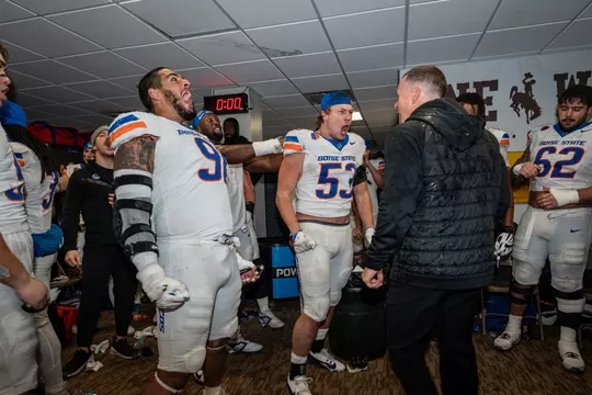Boise State Football 2024 Game 11 vs University of Wyoming at War Memorial Stadium. Photo by Kenna Harbison.