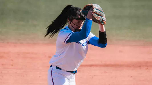 Taylor Caudill winds up to throw a pitch at Grand Canyon, Feb. 11, 2024