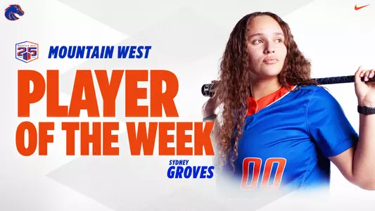 Sydney Groves Mountain West Player of the Week graphic