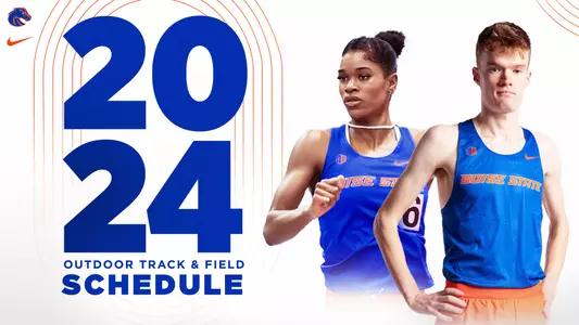Outdoor Track and Field schedule graphic.