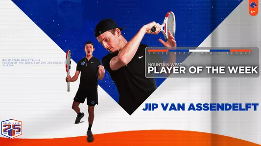 Jip van Assendelft has been named the Mountain West Men's Tennis Player of the Week.
