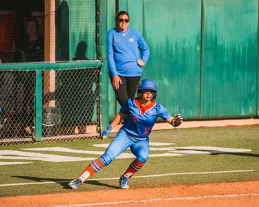 Sophia Knight Rounds Third Base.