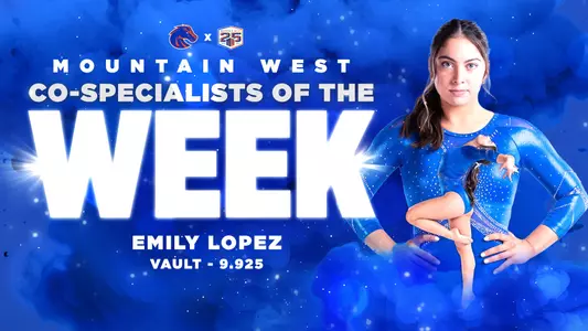 Emily Lopez is named the Co-Vault Specialist of the Week in the Mountain West after scoring a 9.925.