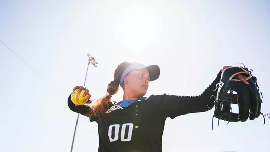 Sydney Groves throwing a ball during 2024 Pregame at Utah, March 20, 2024.