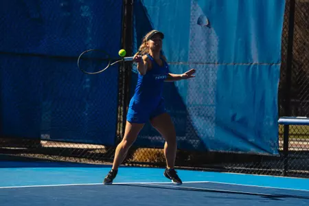 Pauline Ernstberger hitting the ball.