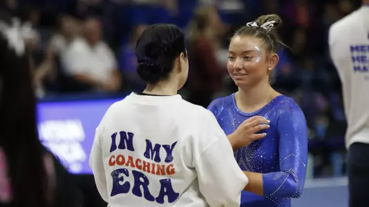 Tina Bird talking to Sydney Leitch.