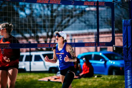 Rorianna Chartier celebrates a point.