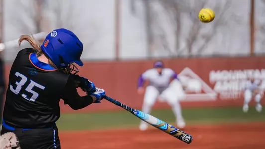 Leah McAnally hits a ball against St. Thomas at Arizona State
