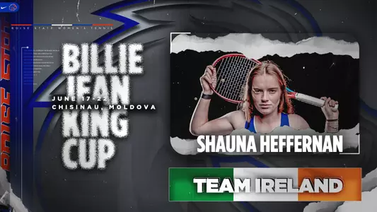 Billie Jean King Cup graphic featuring Shauna Heffernan.