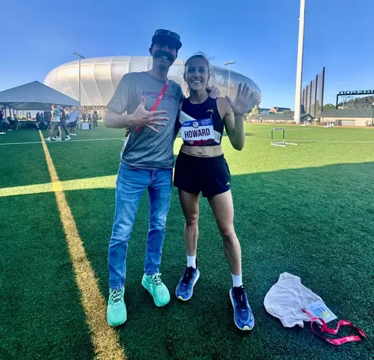 Pat McCurry and Marisa Howard at the 2024 Olympic Qualifiers in Eugene, Ore.