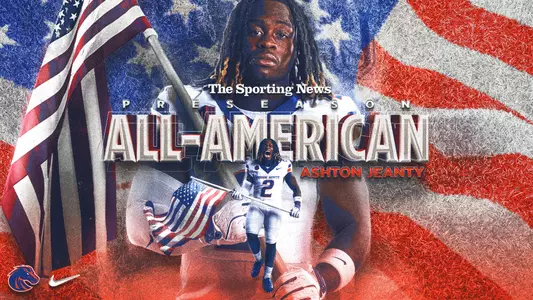 Sporting News Preseason All-America: Ashton Jeanty with American flag