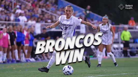 Carly Cross with "Broncos Win" on top.