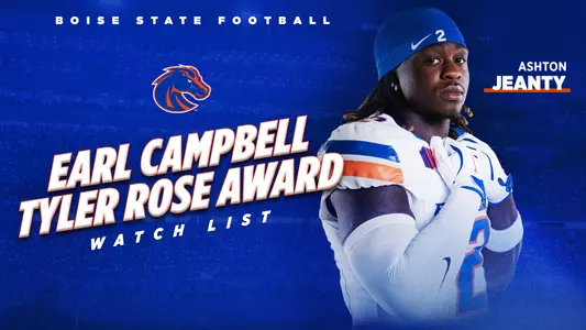 Webslider for Earl Campbell Tyler Rose Award Watch List, Ashton Jeanty wearing white uniform