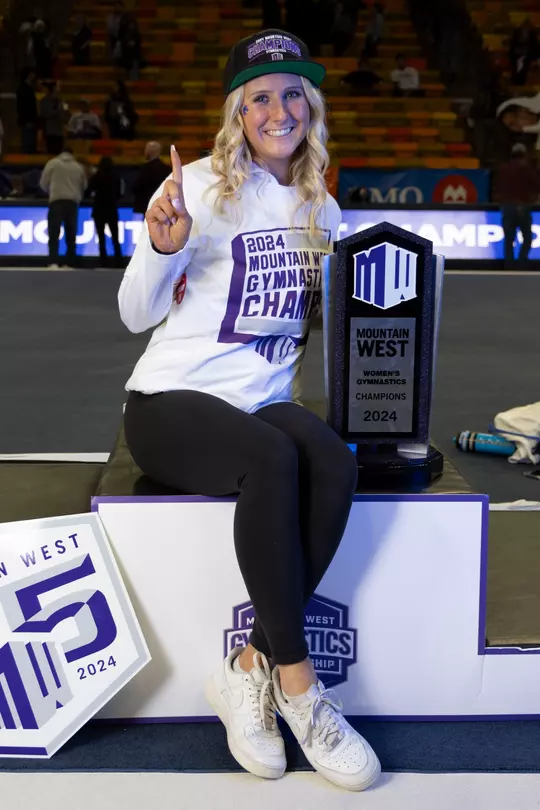 23 MAR 2024: The 2024 Mountain West Gymnastics Championship is held at the Dee Glen Smith Spectrum in Logan, UT. (Alysa Rubin/NCAA Photos)