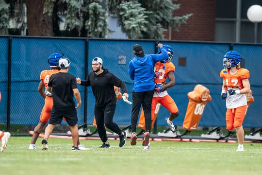 Boise State 2024 Fall Camp Practice No. 12 at DeChevrieaiux Field. Photo by Kenna Harbison