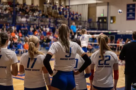 Kirsten Van Kirk, Boise State opposite hitter, in a 2023 match vs. Colorado State.