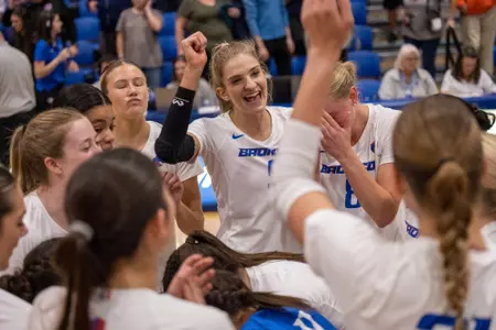 Kirsten Van Kirk, Boise State opposite hitter, in a 2023 match vs. Colorado State.