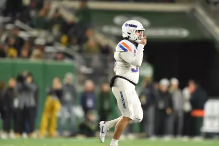 Jonah Dalmas, Boise State kicker, in a 2023 game at Colorado State.
