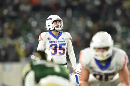 Jonah Dalmas, Boise State kicker, in a 2023 game at Colorado State.