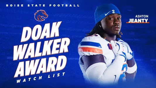 Doak Walker Watch List: Ashton Jeanty with arms resting on shoulder pads