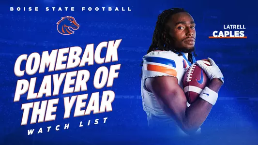 Comeback Player of the Year: Latrell Caples holding football