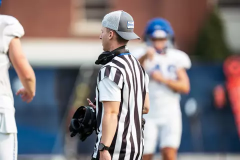 A look at some of the football support staff members working during a fall camp practice. Photo by Kenna Harbison