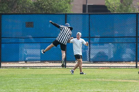 A look at some of the football support staff members working during a fall camp practice. Photo by Kenna Harbison