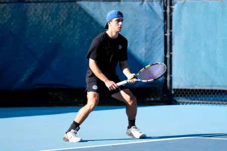 Dylan Jaen waits for the serve during the Dar Walters Classic in 2024.