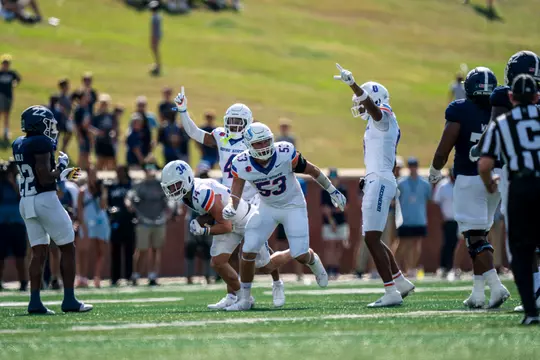 Boise State Football 2024 Game 1 vs Georgia Southern at Allen E. Paulson Stadium. Marco Notarainni (53). Photo by Kenna Harbison