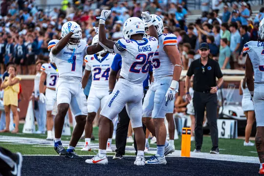 Boise State Football 2024 Game 1 vs Georgia Southern at Allen E. Paulson Stadium. Sire Gaines (26). Photo by Kenna Harbison