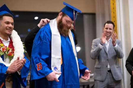 Boise State Football, Graduate recognition, John Kelly photo.