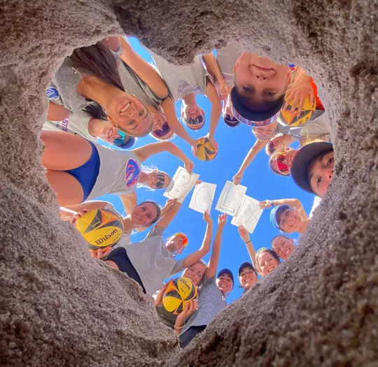 Beach Volleyball supporting BroncoBOLD