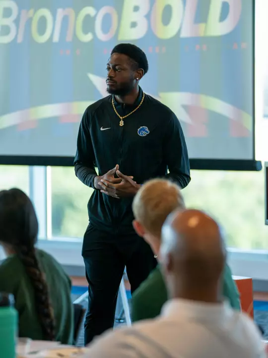 Markel Reed at BroncoBOLD HS Ambassador Event