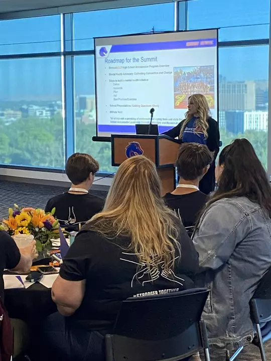 Stephanie Donaldson at BroncoBOLD HS Ambassador Event