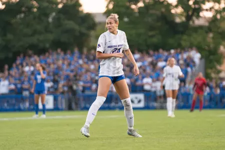 Sophie Drown walking during match.