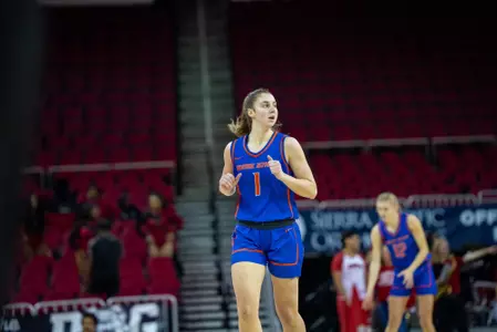 Mya Hansen runs back on defense