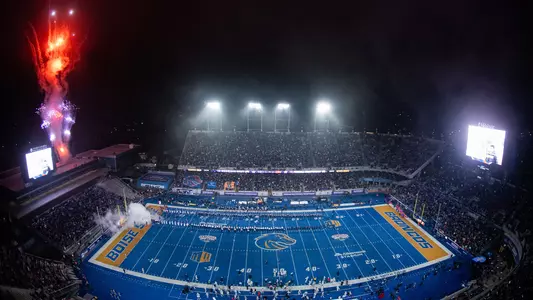 Albertsons Stadium as Boise State runs out for MW Championship
