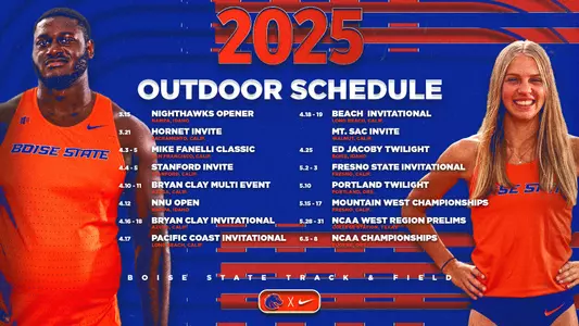 2025 Track outdoor schedule graphic