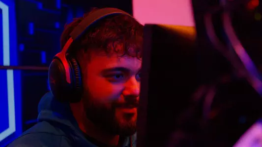 Emiliano Flores Playing Rocket League at the Boise State Esports Arena