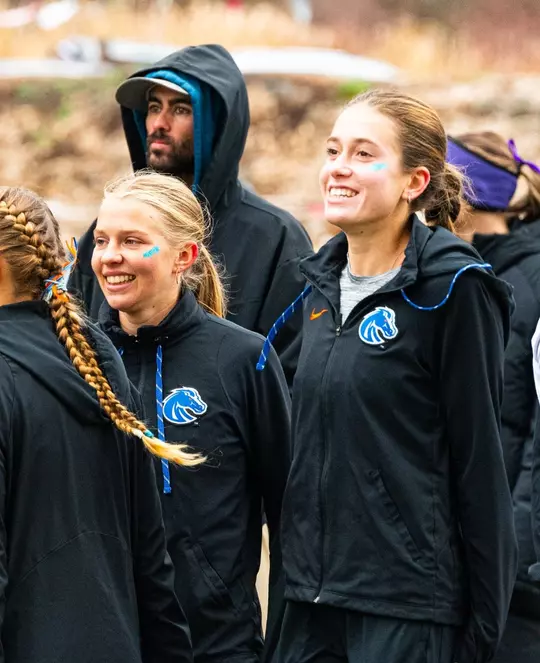 Kaiya Robertson and Autumn Ost smiling before a race