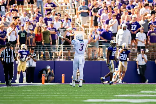 Riley Smith celebrating a touchdown against Washington