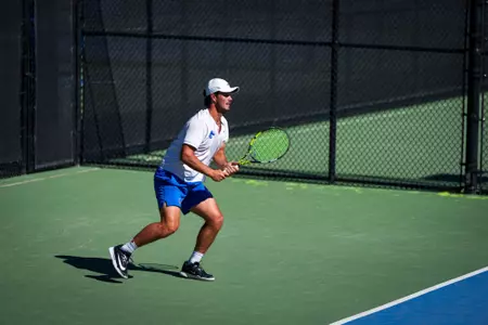 Carson Baker playing singles
