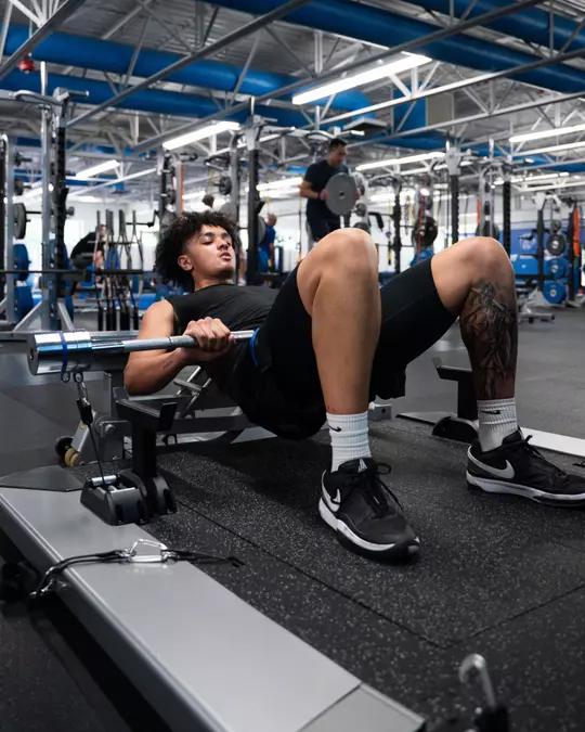 Javan Buchanan weight room