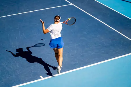 Carla Grignac hitting a forehand