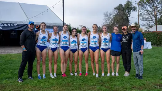 Boise State women's cross country team photo following NCAA West Regional.