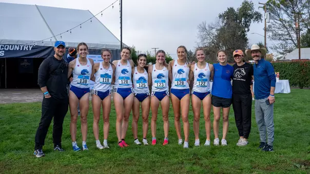 Boise State women's cross country team photo following NCAA West Regional.