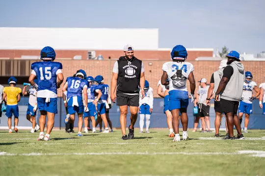 Boise State Football 2025 Fall Camp Practice No. 3 at DeChevrieux Field. Photo by Kenna Harbison