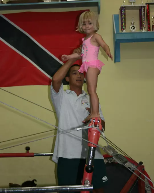 Anna Ferguson as a child doing gymnastics.