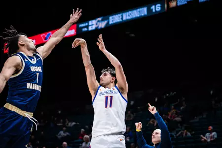 Boise State Men's Basketball 2025 Crown Tournament vs George Washington at Grand Garden Arena. Photo by Kenna Harbison